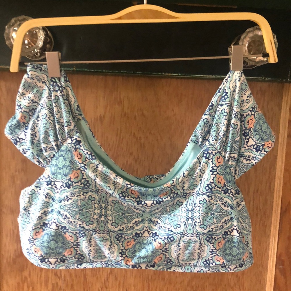Cikada blue kaleidoscope swim top
